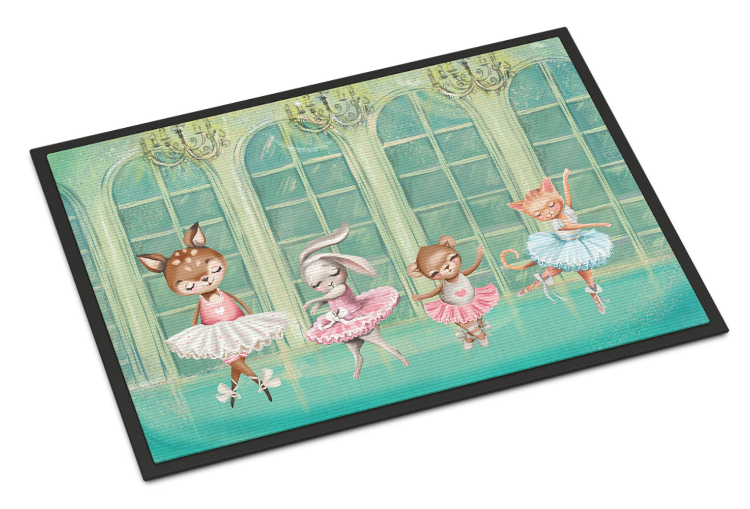 Animal Ballerinas Dancing Indoor or Outdoor Mat 18x27 - the-store.com