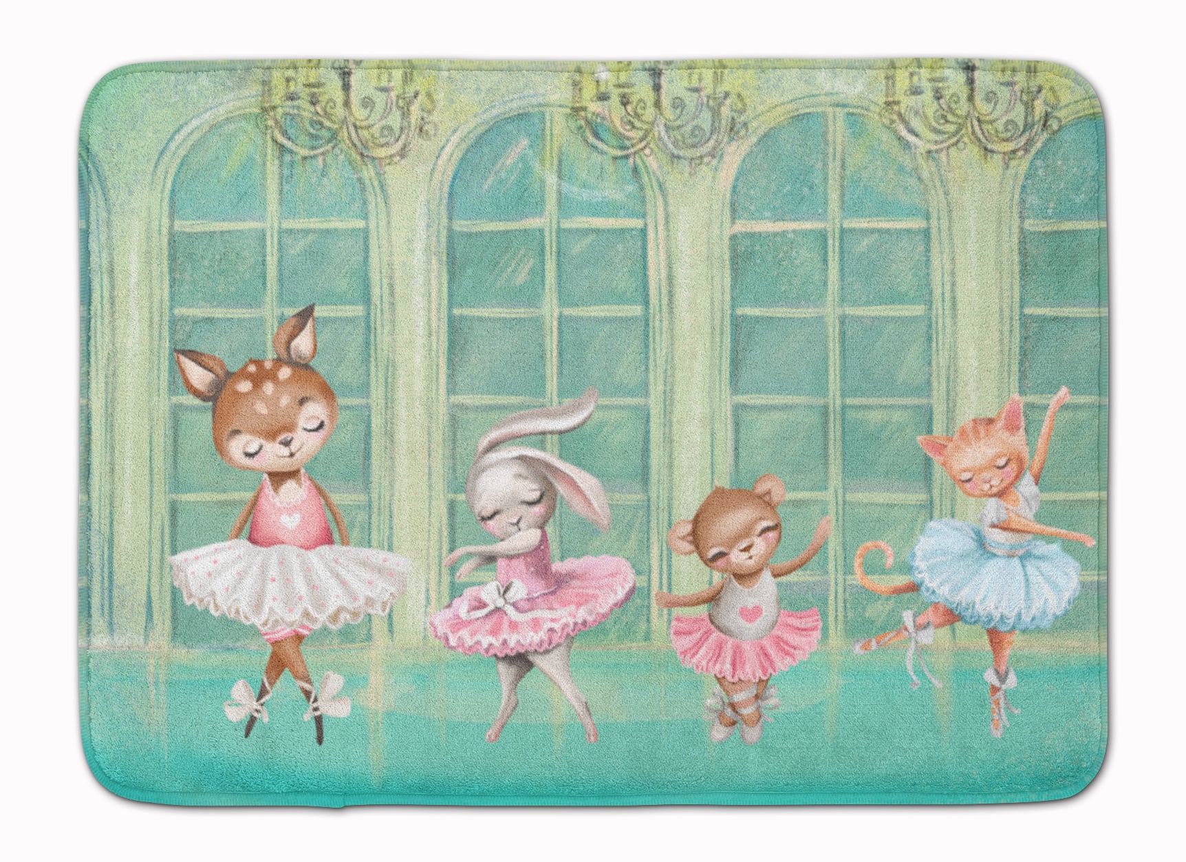 Animal Ballerinas Dancing Machine Washable Memory Foam Mat - the-store.com