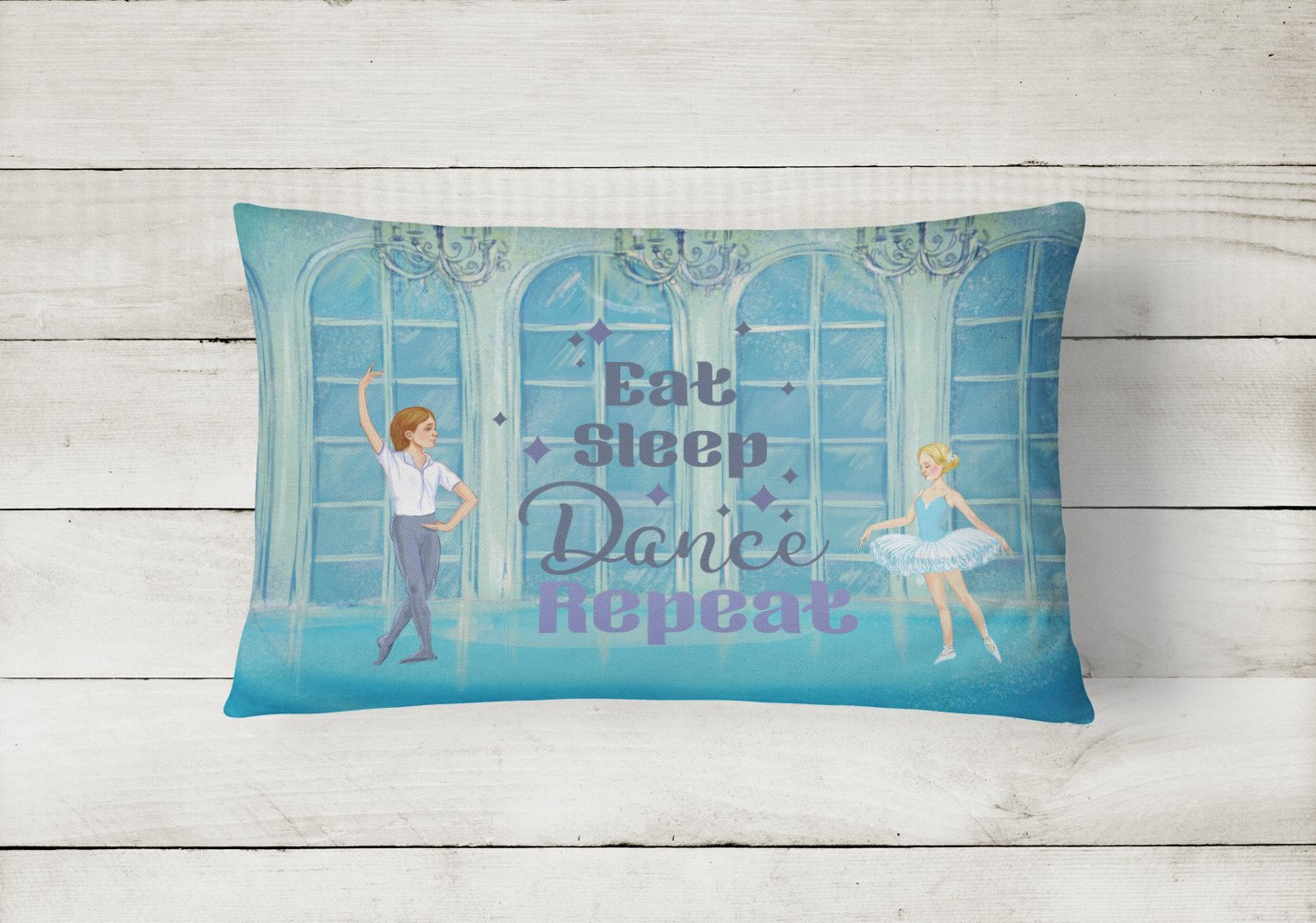 Buy this Eat Sleep Dance Repeat Canvas Fabric Decorative Pillow