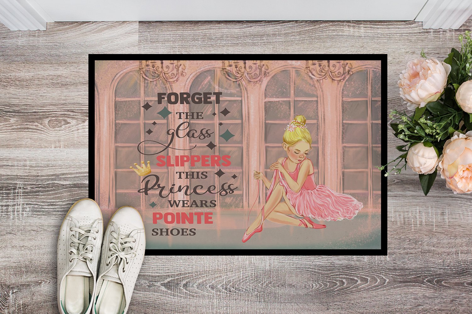 This Princess Wears Pionte Shoes Dance Indoor or Outdoor Mat 24x36 - the-store.com