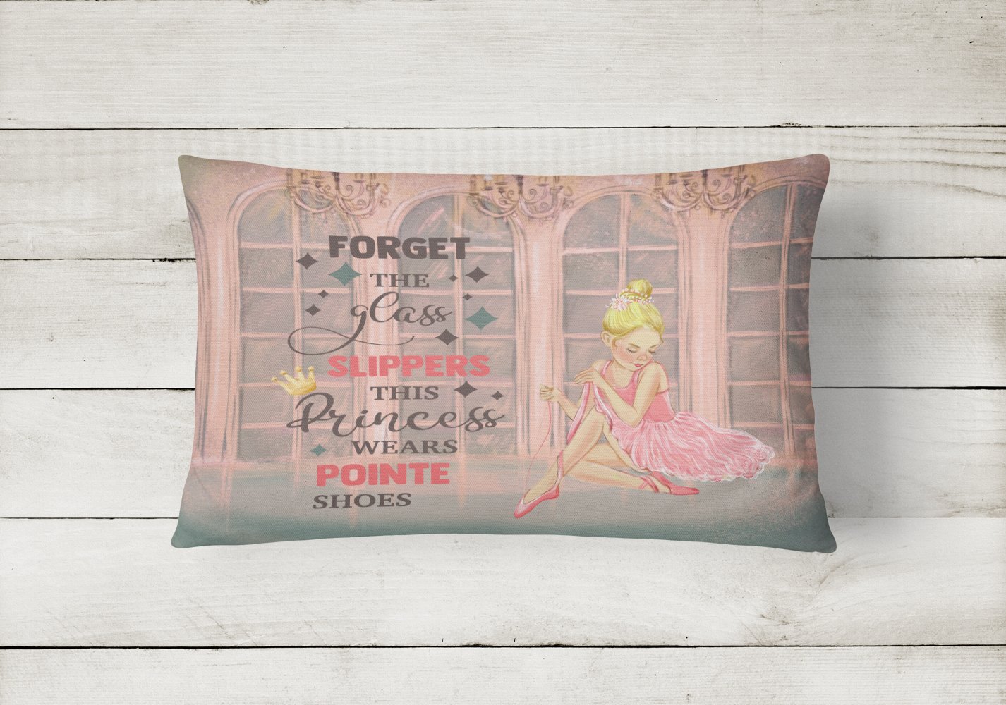 This Princess Wears Pionte Shoes Dance Canvas Fabric Decorative Pillow - the-store.com