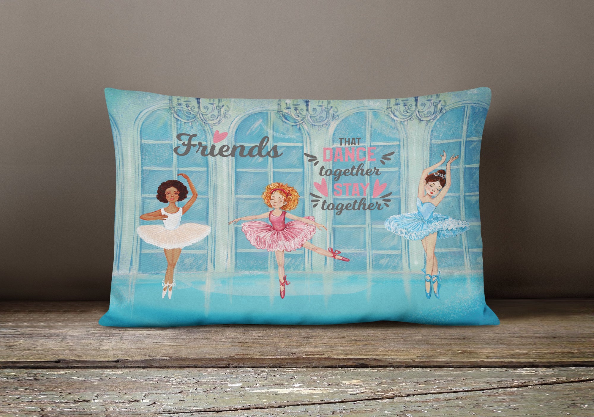 Friends that Dance together stay together Canvas Fabric Decorative Pillow - the-store.com