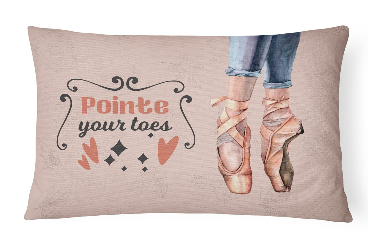 Buy this Pointe your Toes Dance Canvas Fabric Decorative Pillow