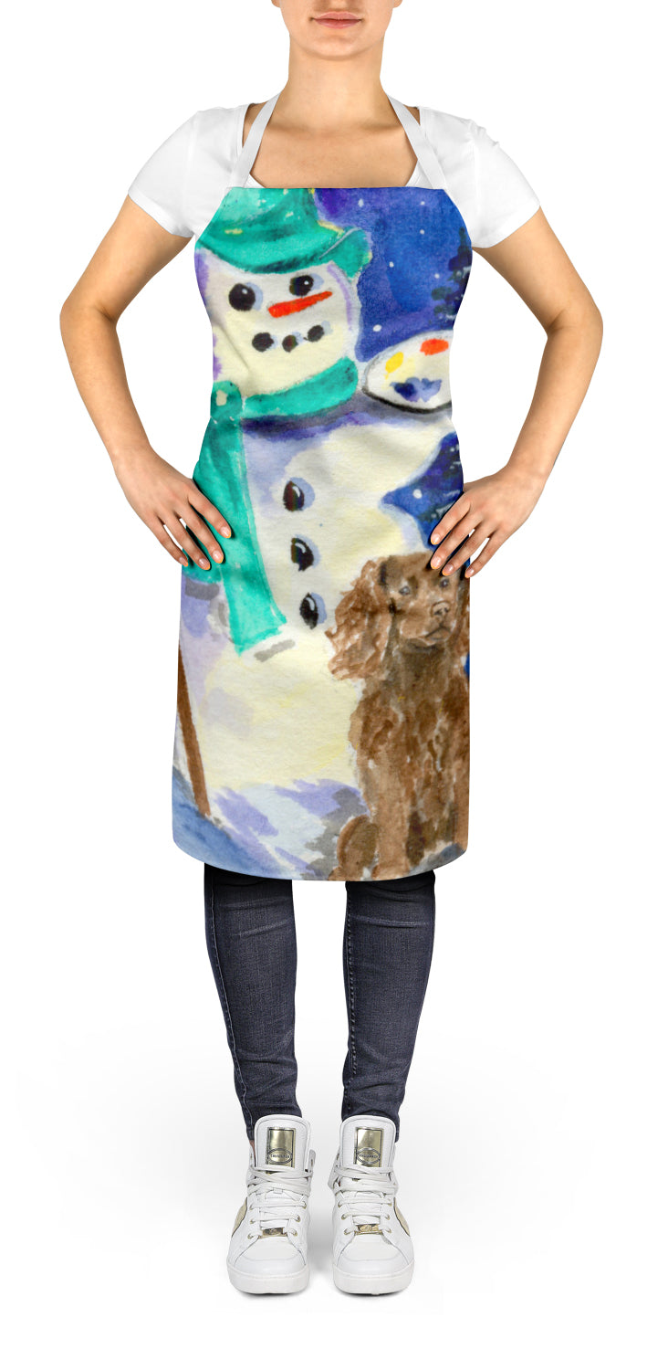 Artist Snowman with Boykin Spaniel Apron - the-store.com