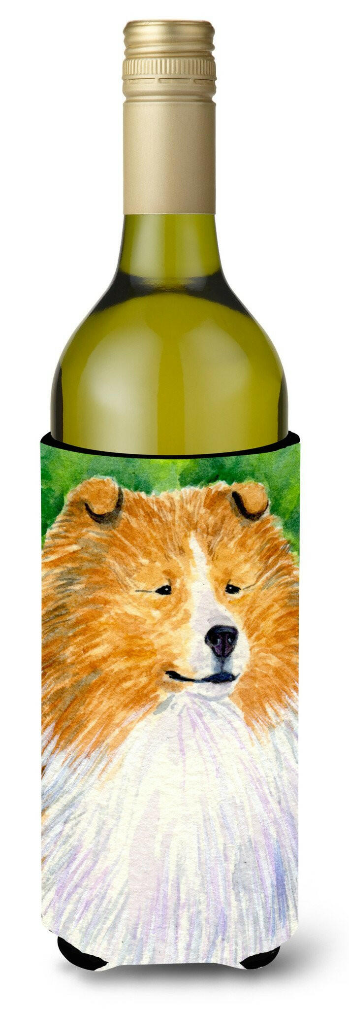 Sheltie Wine Bottle Beverage Insulator Beverage Insulator Hugger by Caroline&#39;s Treasures