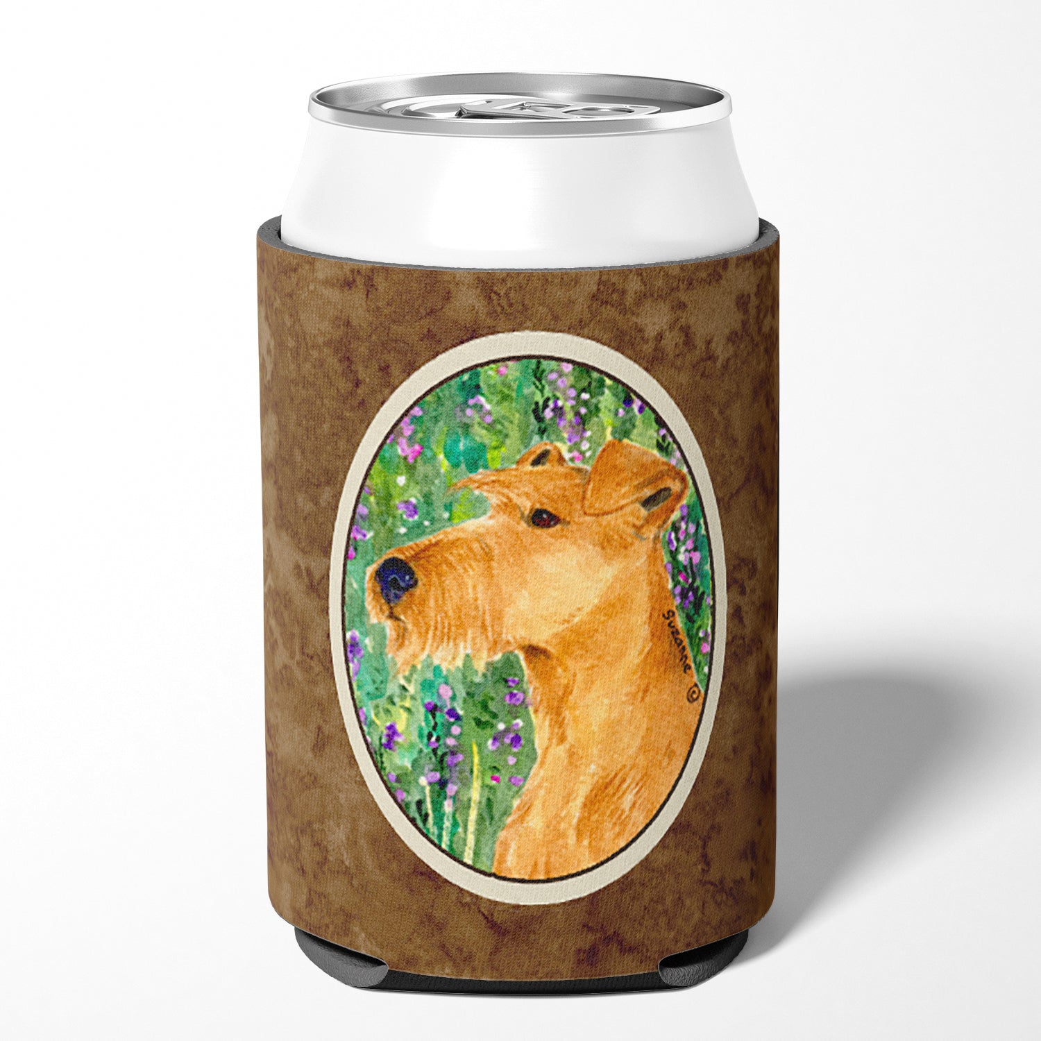 Irish Terrier Can or Bottle Beverage Insulator Hugger.