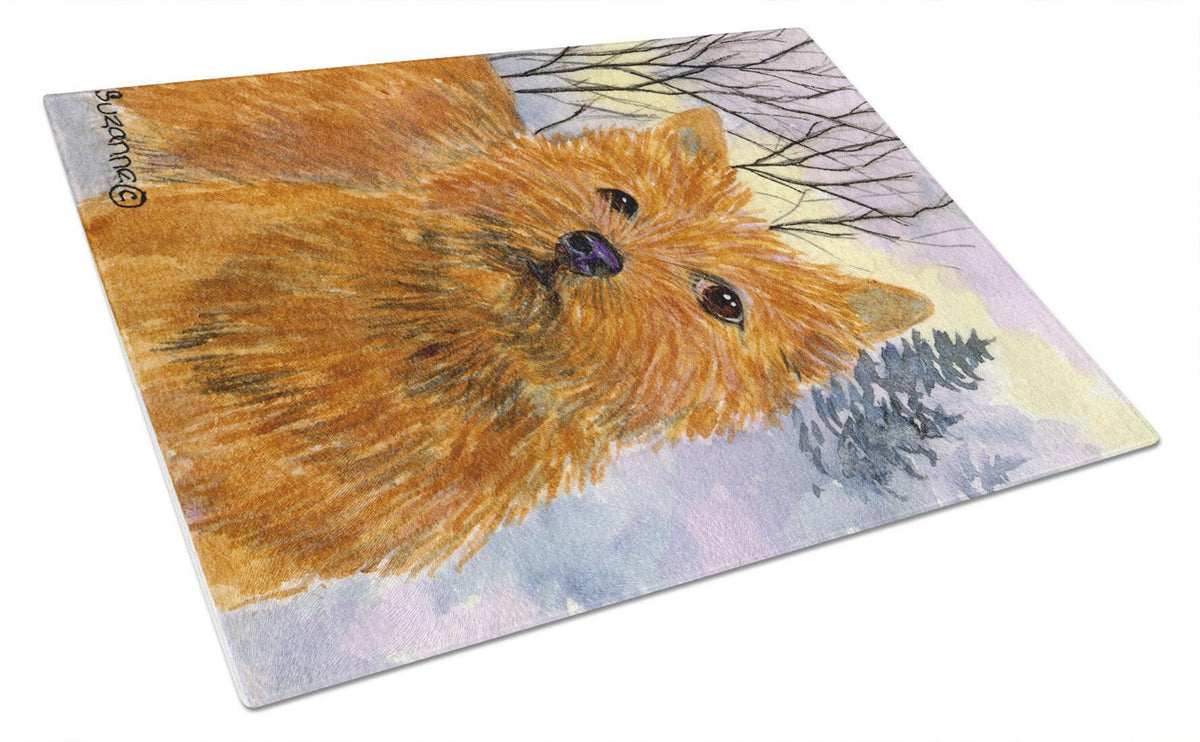 Norwich Terrier Glass Cutting Board Large by Caroline&#39;s Treasures