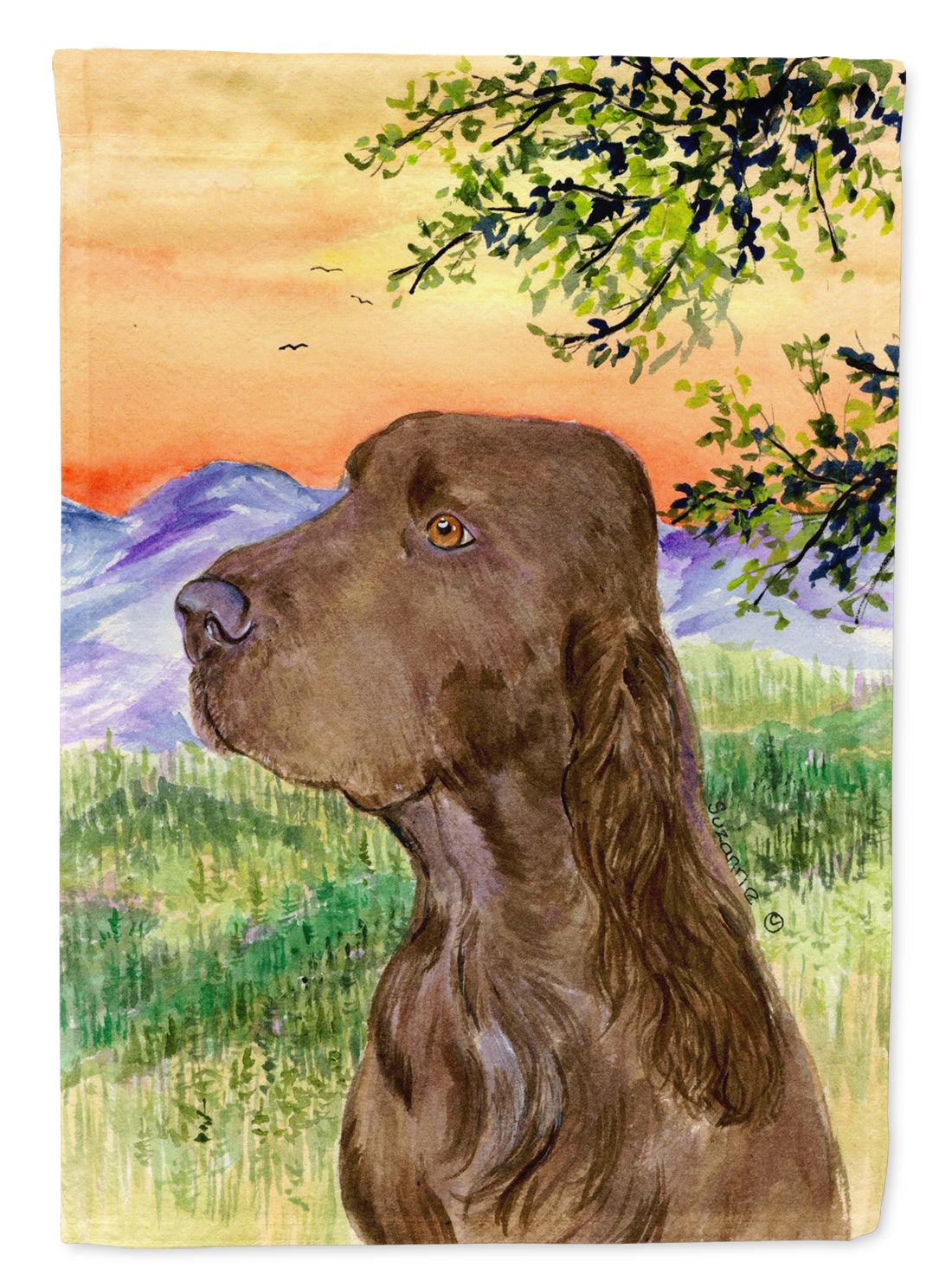 Field Spaniel Flag Garden Size.