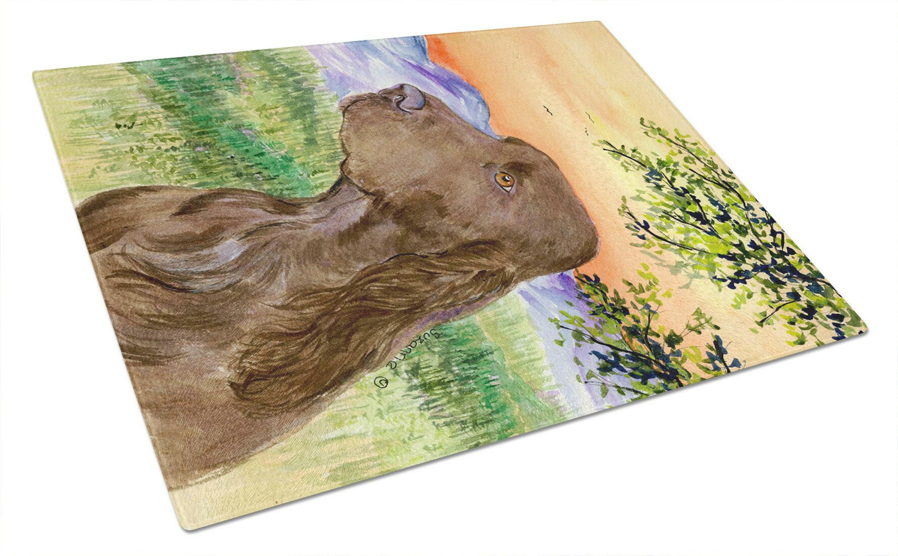 Field Spaniel Glass Cutting Board Large by Caroline's Treasures