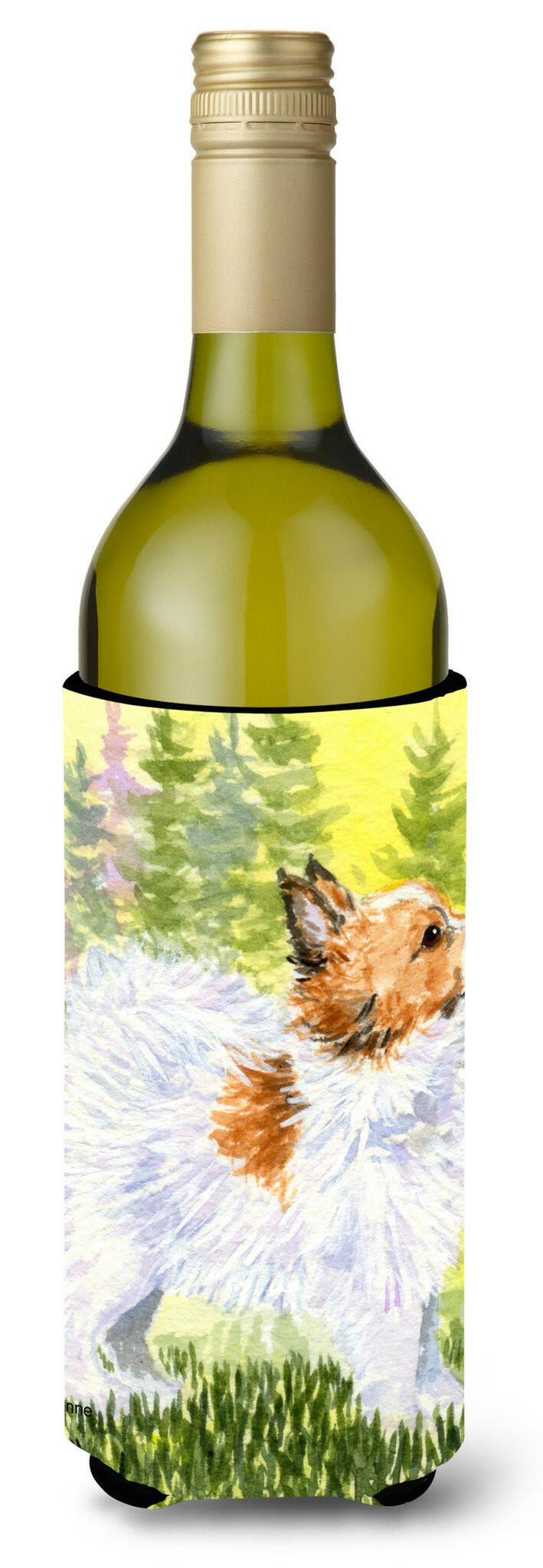 Papillon Wine Bottle Beverage Insulator Beverage Insulator Hugger SS1029LITERK by Caroline&#39;s Treasures