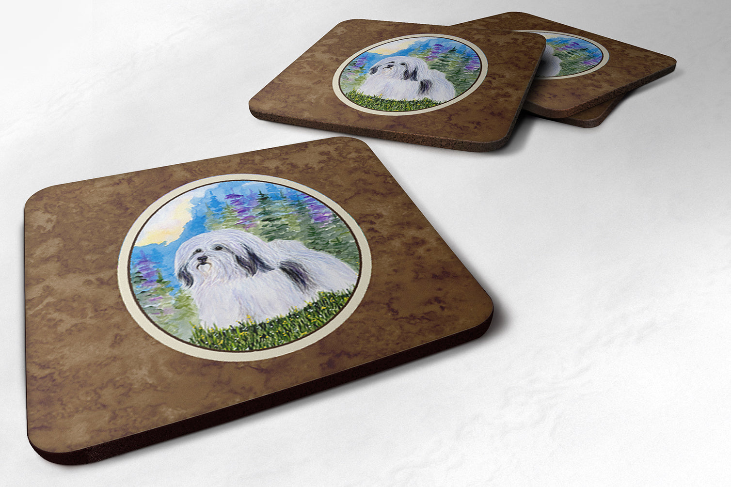 Set of 4 Havanese Foam Coasters - the-store.com