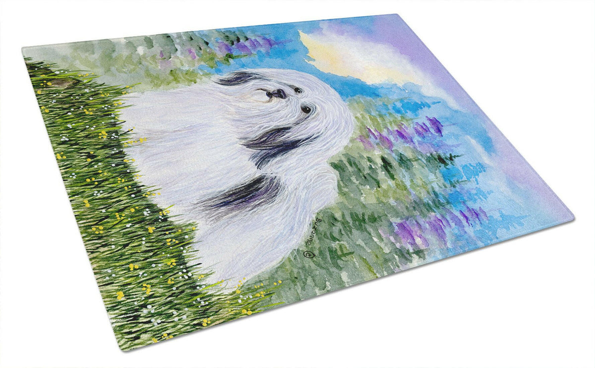 Havanese Glass Cutting Board Large by Caroline&#39;s Treasures