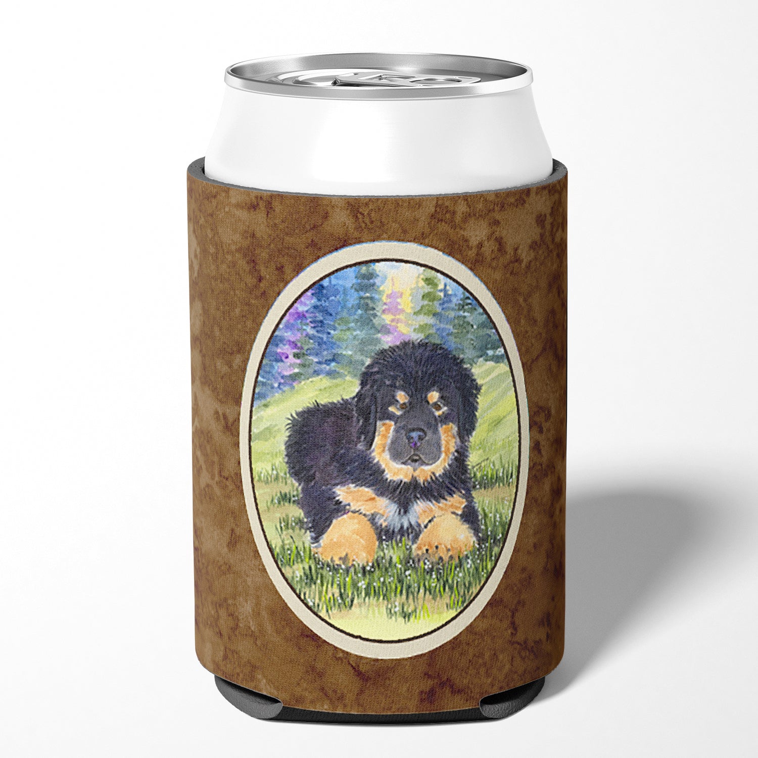 Tibetan Mastiff Can or Bottle Beverage Insulator Hugger.