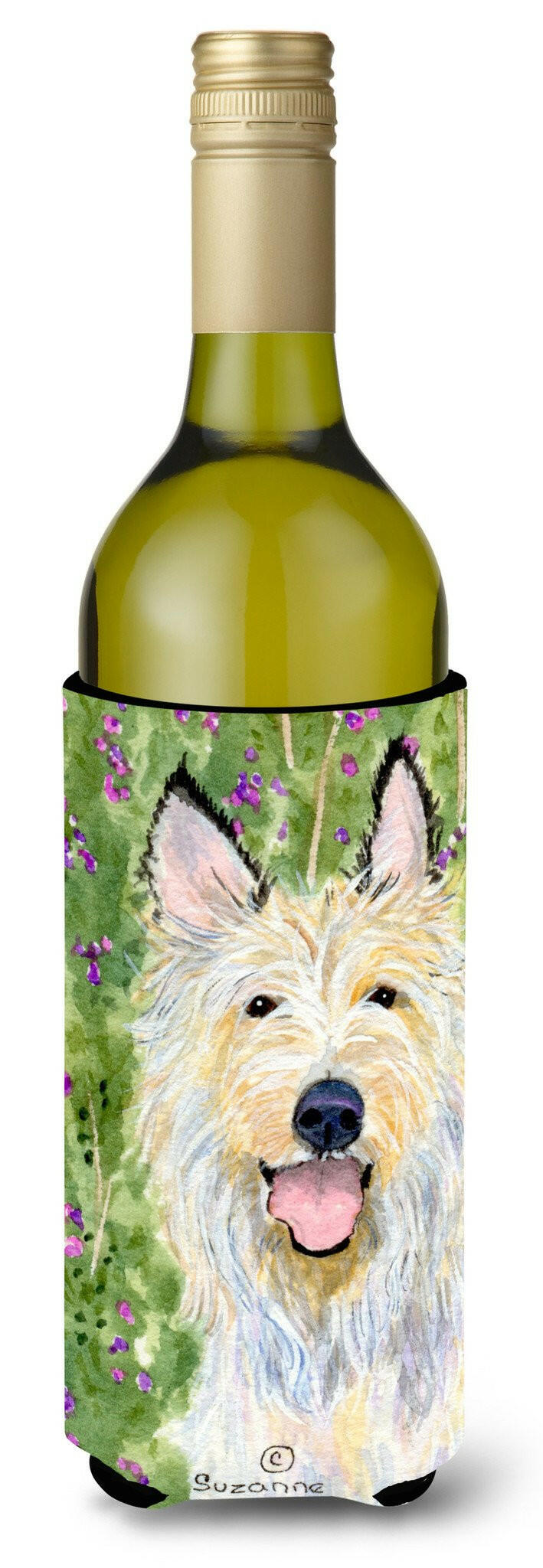 Berger Picard Wine Bottle Beverage Insulator Beverage Insulator Hugger by Caroline&#39;s Treasures