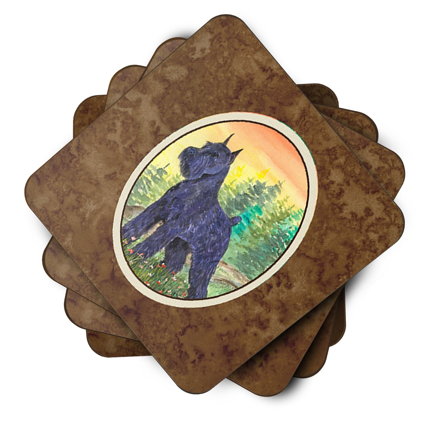 Set of 4 Schnauzer Foam Coasters - the-store.com