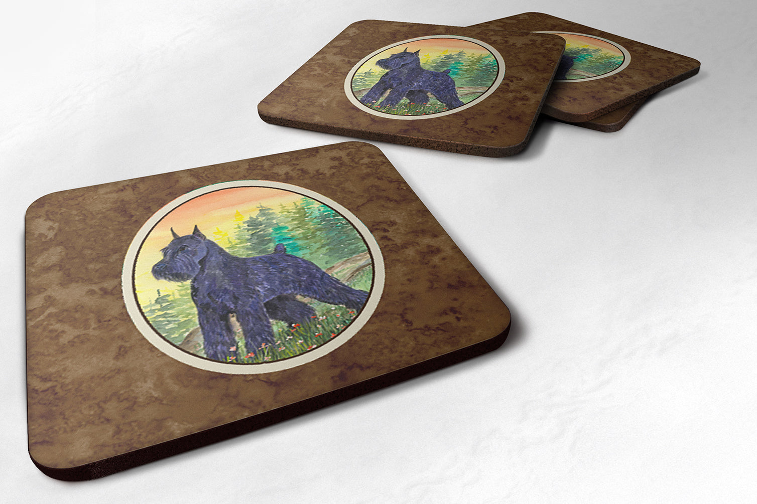 Set of 4 Schnauzer Foam Coasters - the-store.com