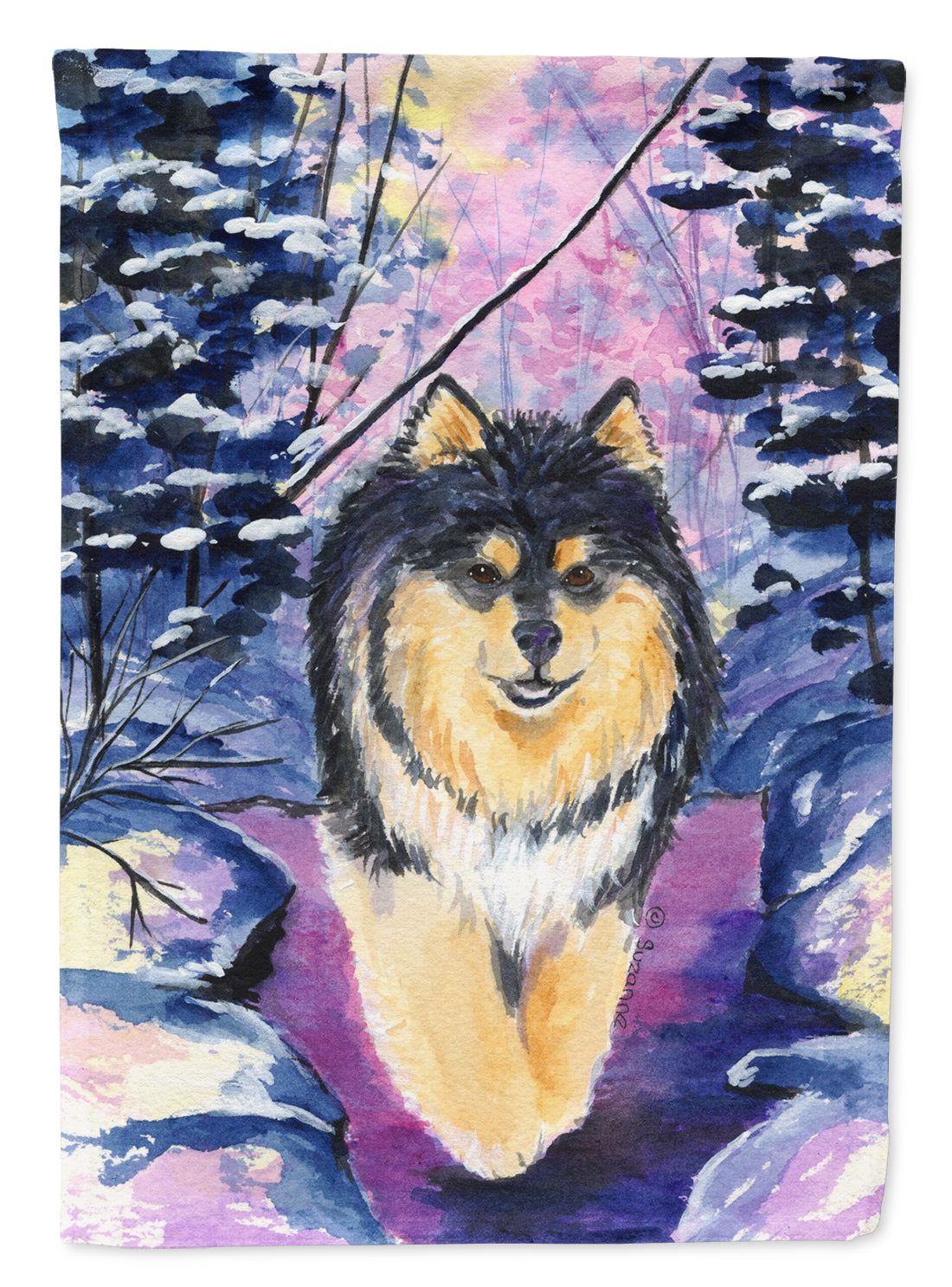 Finnish Lapphund Flag Garden Size.