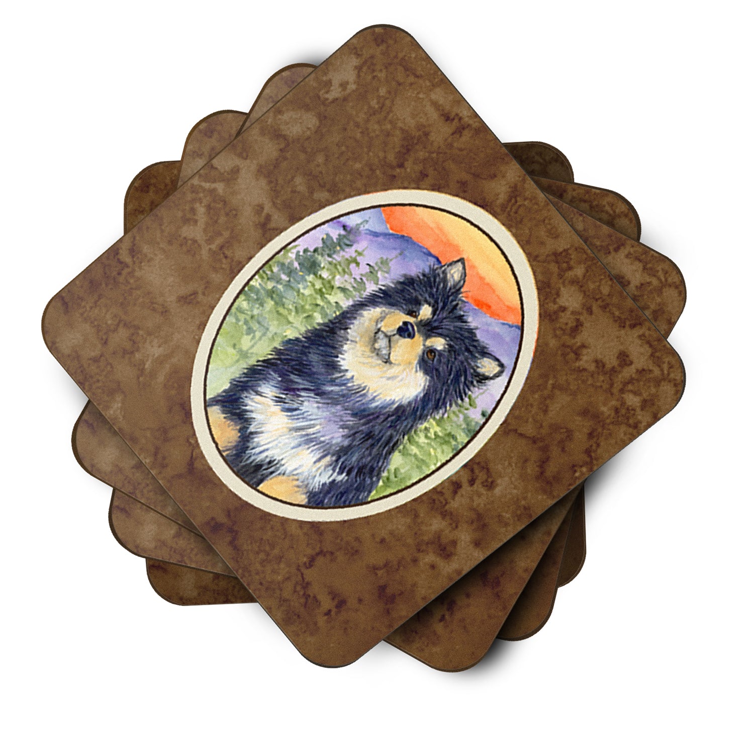 Set of 4 Finnish Lapphund Foam Coasters - the-store.com