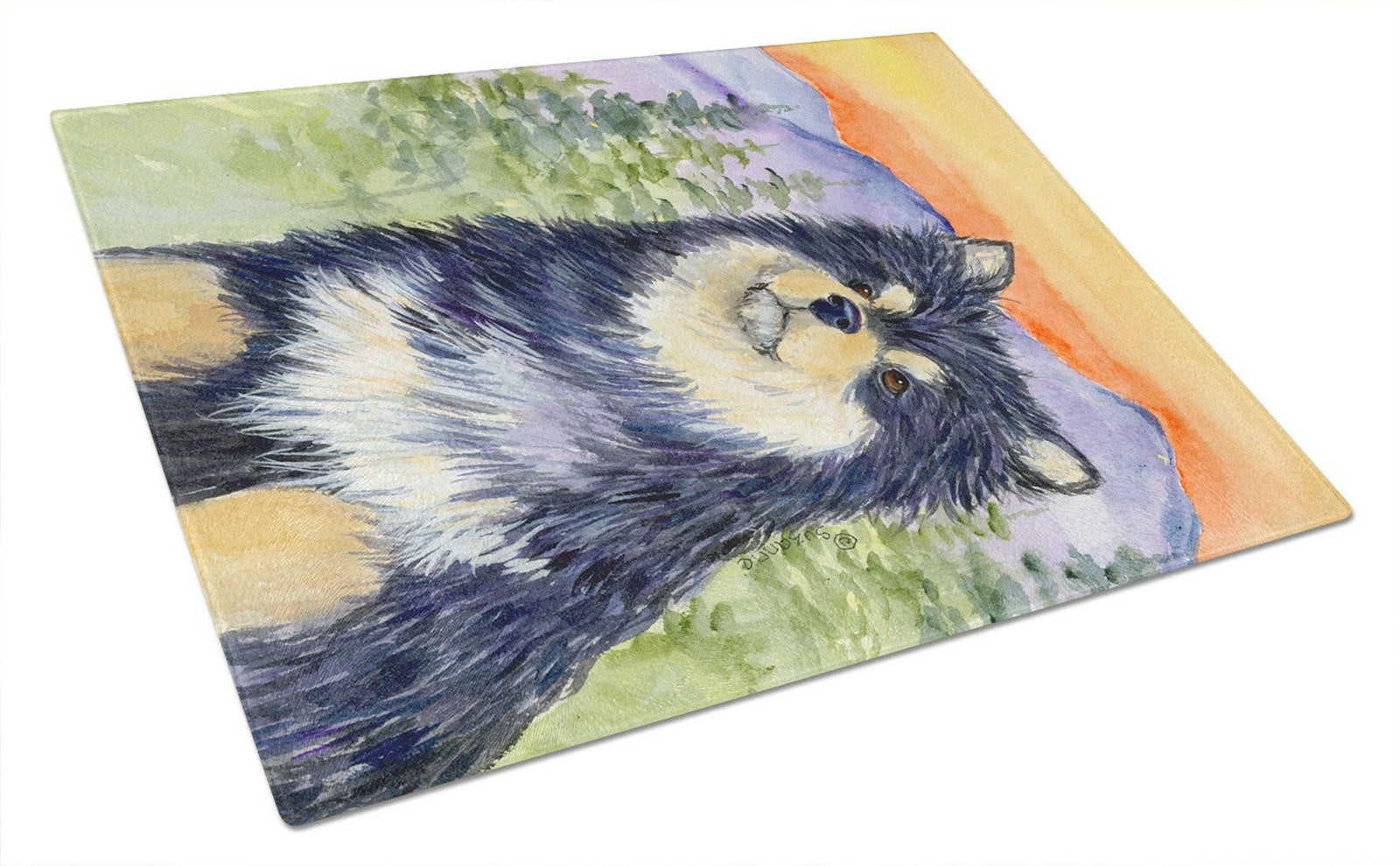 Finnish Lapphund Glass Cutting Board Large by Caroline's Treasures