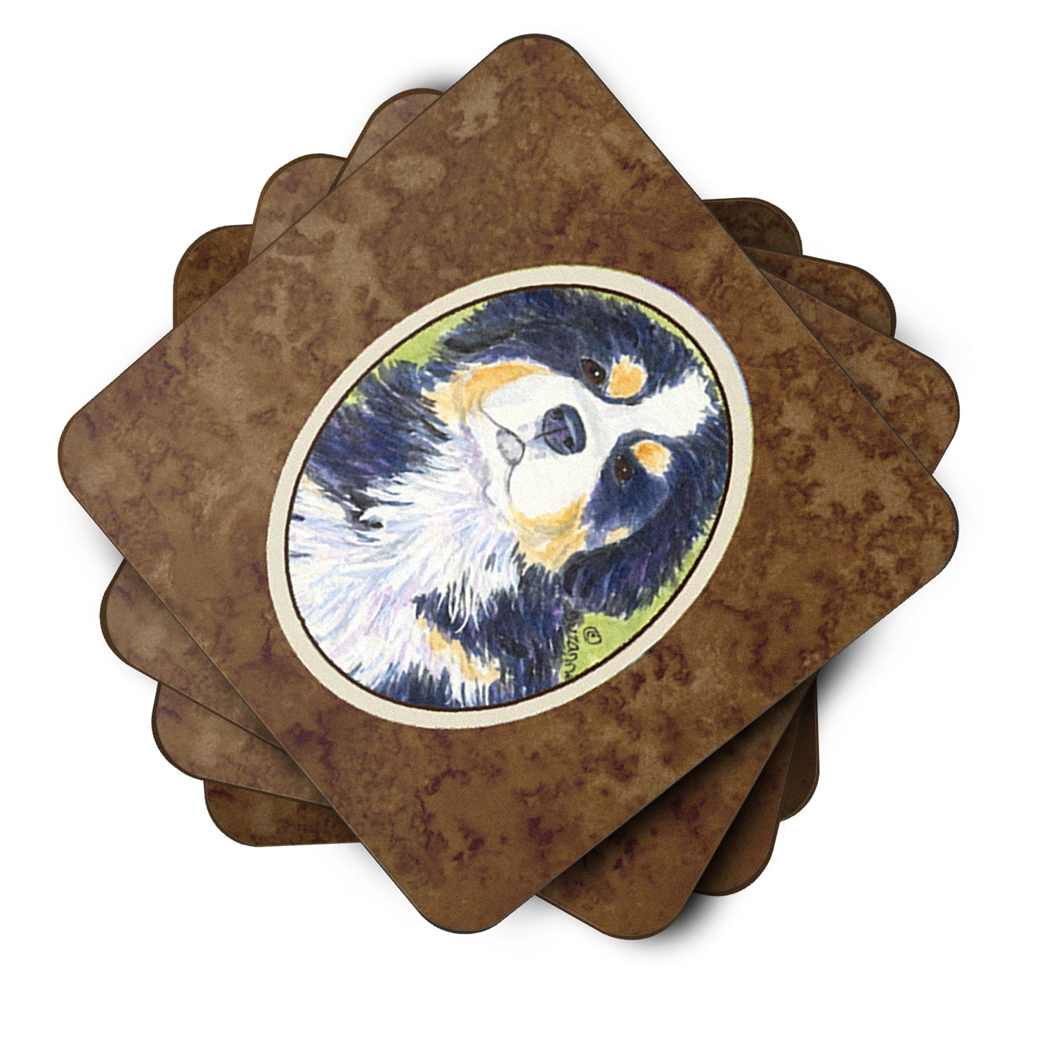 Set of 4 Bernese Mountain Dog Foam Coasters - the-store.com