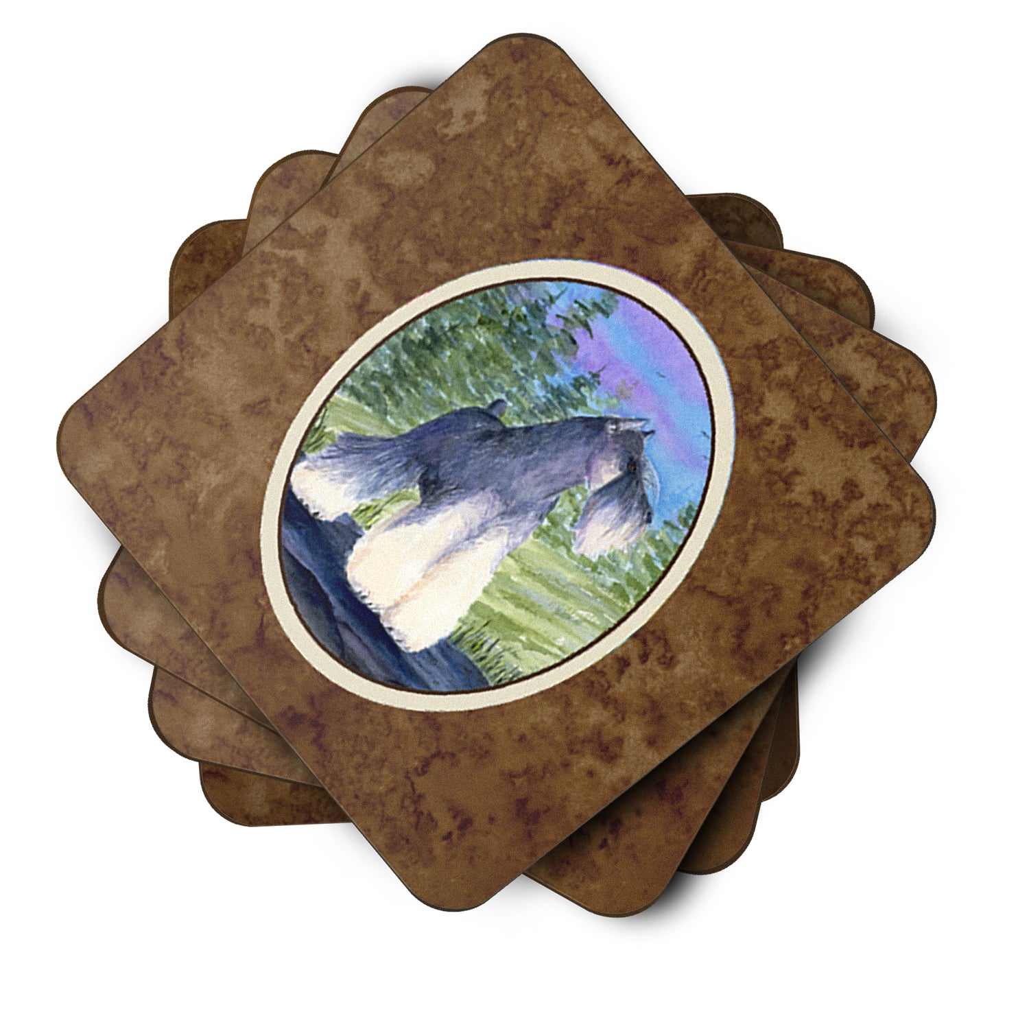 Set of 4 Schnauzer Foam Coasters - the-store.com