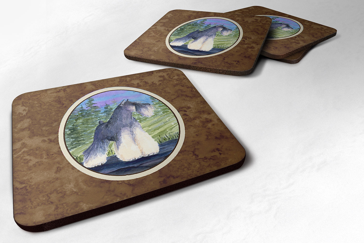 Set of 4 Schnauzer Foam Coasters - the-store.com