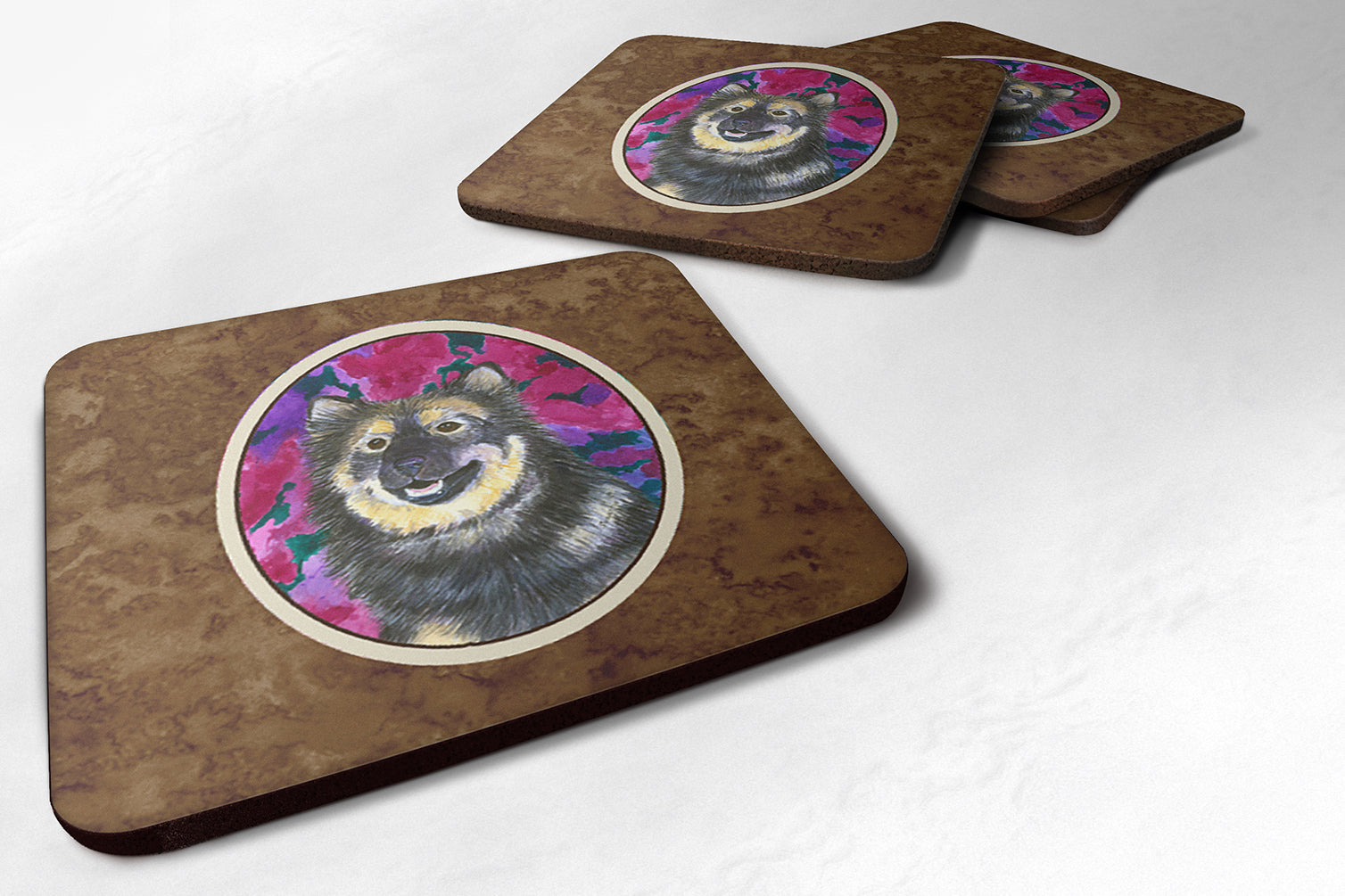 Set of 4 Finnish Lapphund Foam Coasters - the-store.com