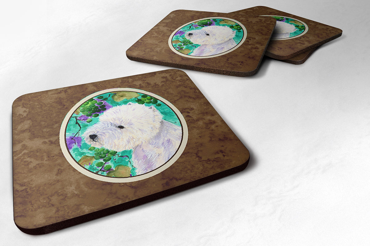 Set of 4 Westie Foam Coasters - the-store.com