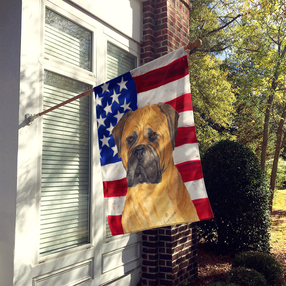 USA American Flag with Bullmastiff Flag Canvas House Size  the-store.com.