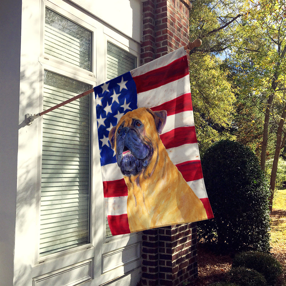 USA American Flag with Bullmastiff Flag Canvas House Size  the-store.com.