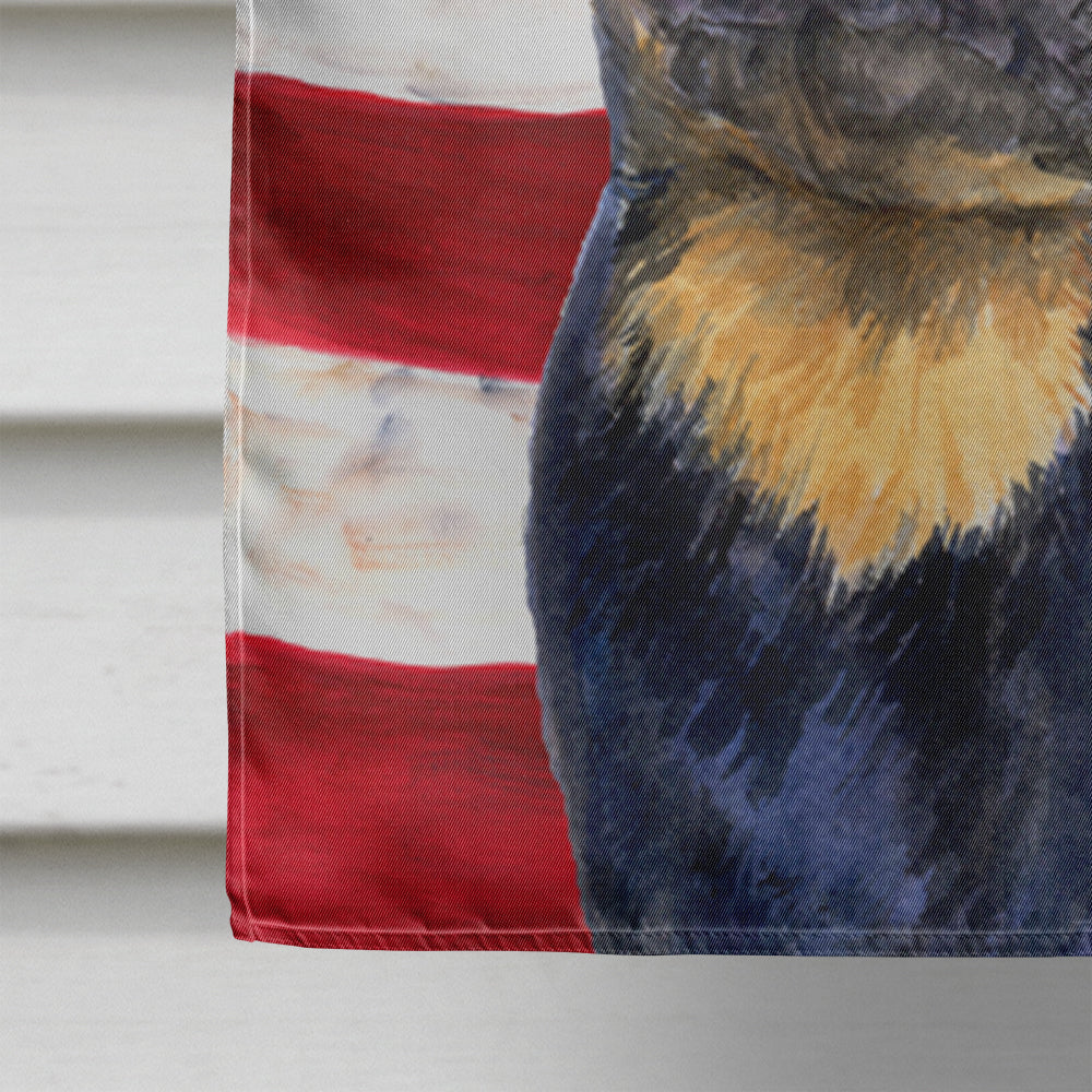 USA American Flag with Rottweiler Flag Canvas House Size  the-store.com.