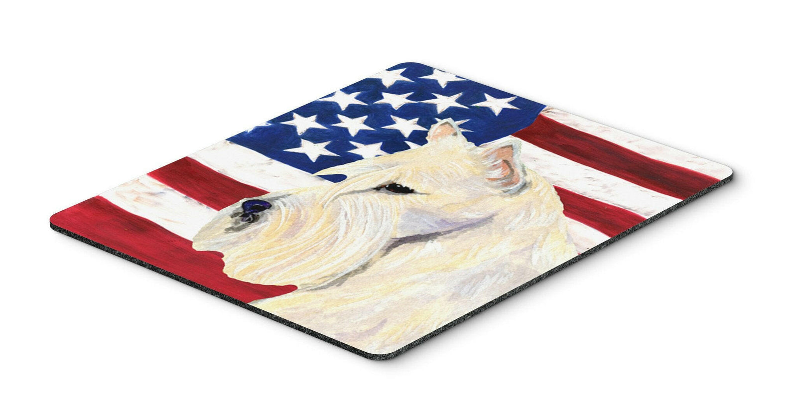 USA American Flag with Scottish Terrier Mouse Pad, Hot Pad or Trivet by Caroline's Treasures