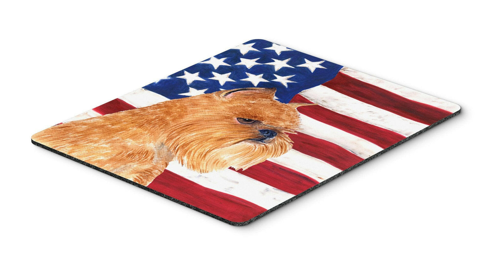 USA American Flag with Brussels Griffon Mouse Pad, Hot Pad or Trivet by Caroline's Treasures