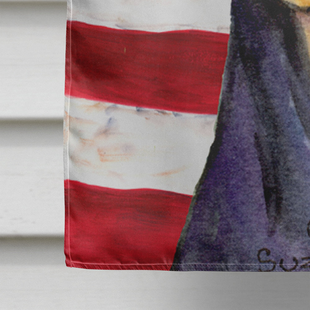 USA American Flag with Doberman Flag Canvas House Size  the-store.com.