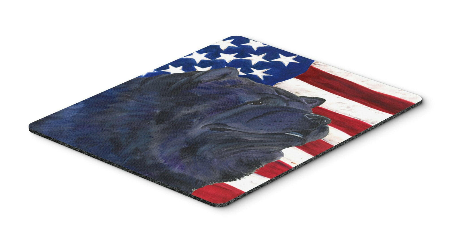 USA American Flag with Chow Chow Mouse Pad, Hot Pad or Trivet by Caroline's Treasures