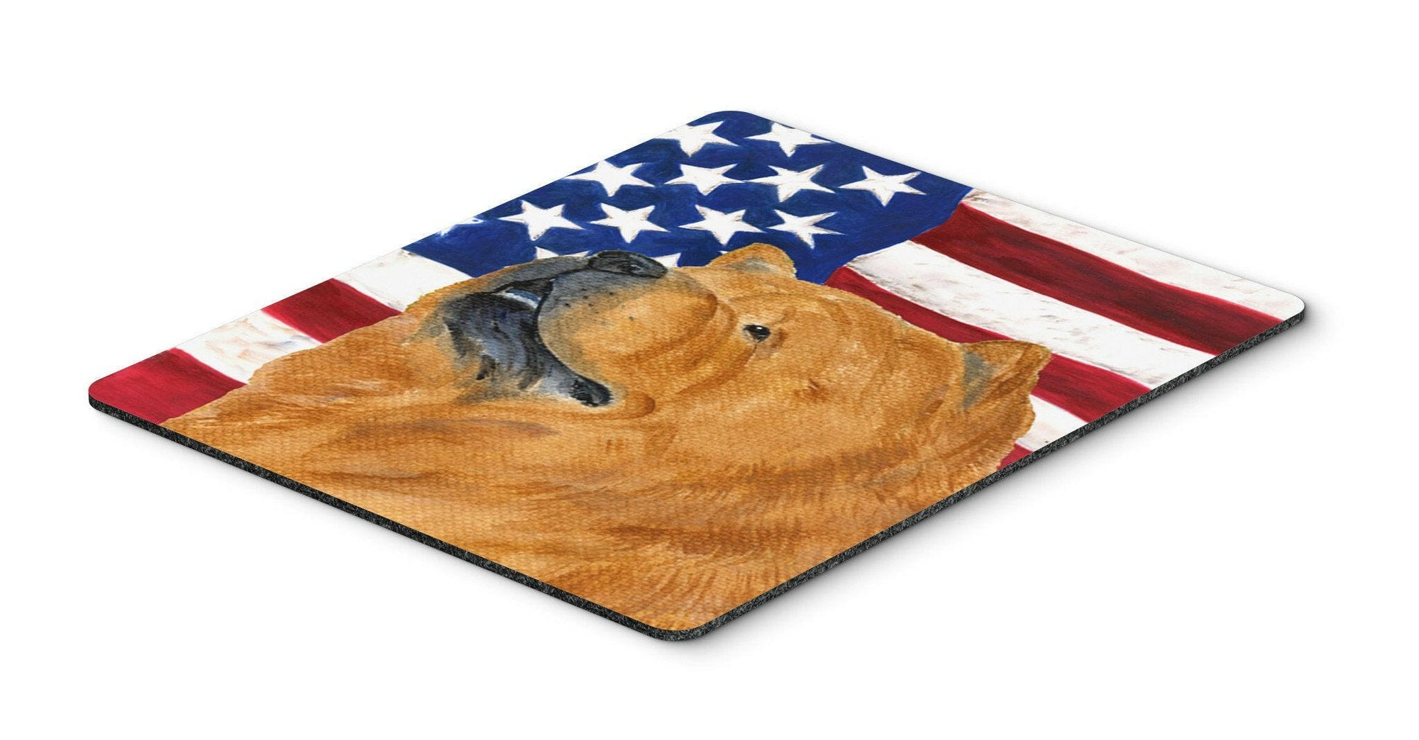 USA American Flag with Chow Chow Mouse Pad, Hot Pad or Trivet by Caroline's Treasures