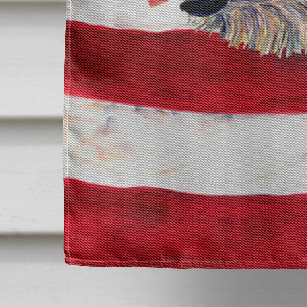 USA American Flag with Irish Wolfhound Flag Canvas House Size  the-store.com.