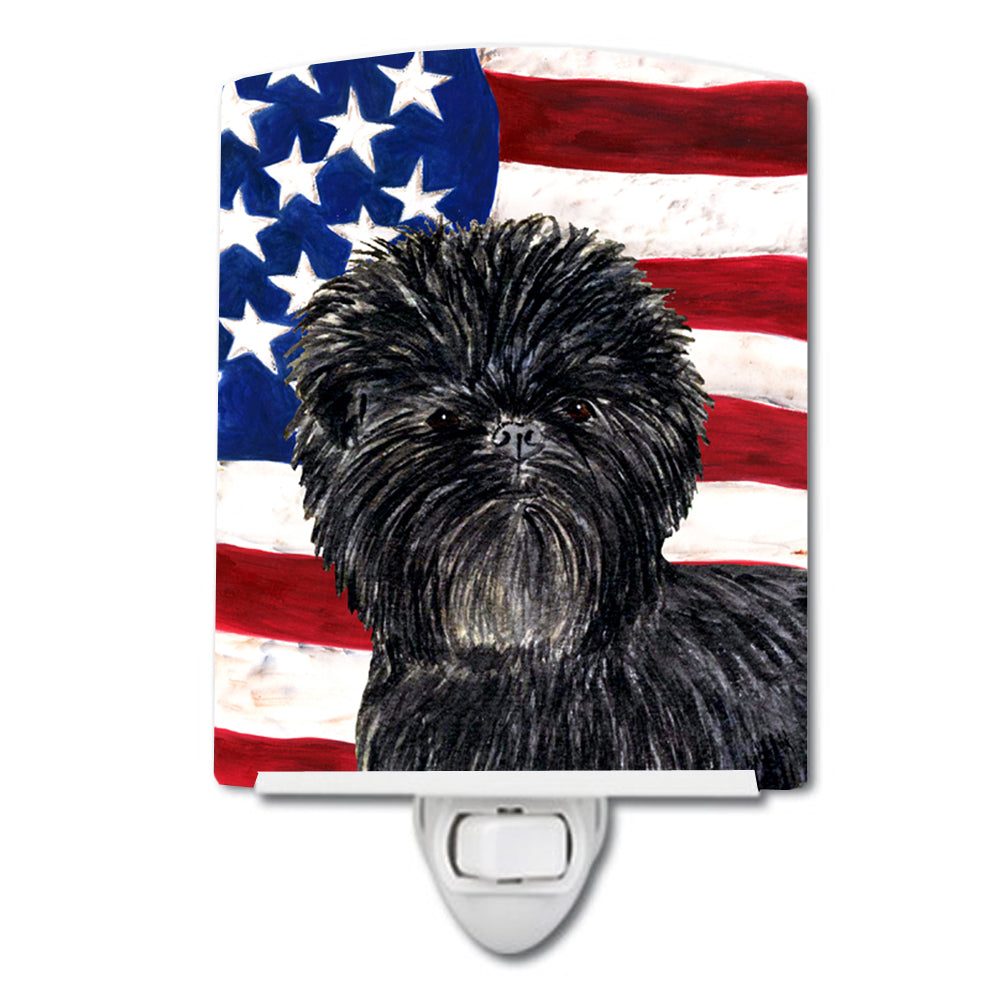 USA American Flag with Affenpinscher Ceramic Night Light SS4038CNL - the-store.com