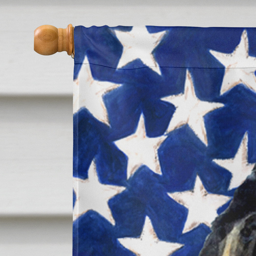 USA American Flag with Tibetan Mastiff Flag Canvas House Size  the-store.com.