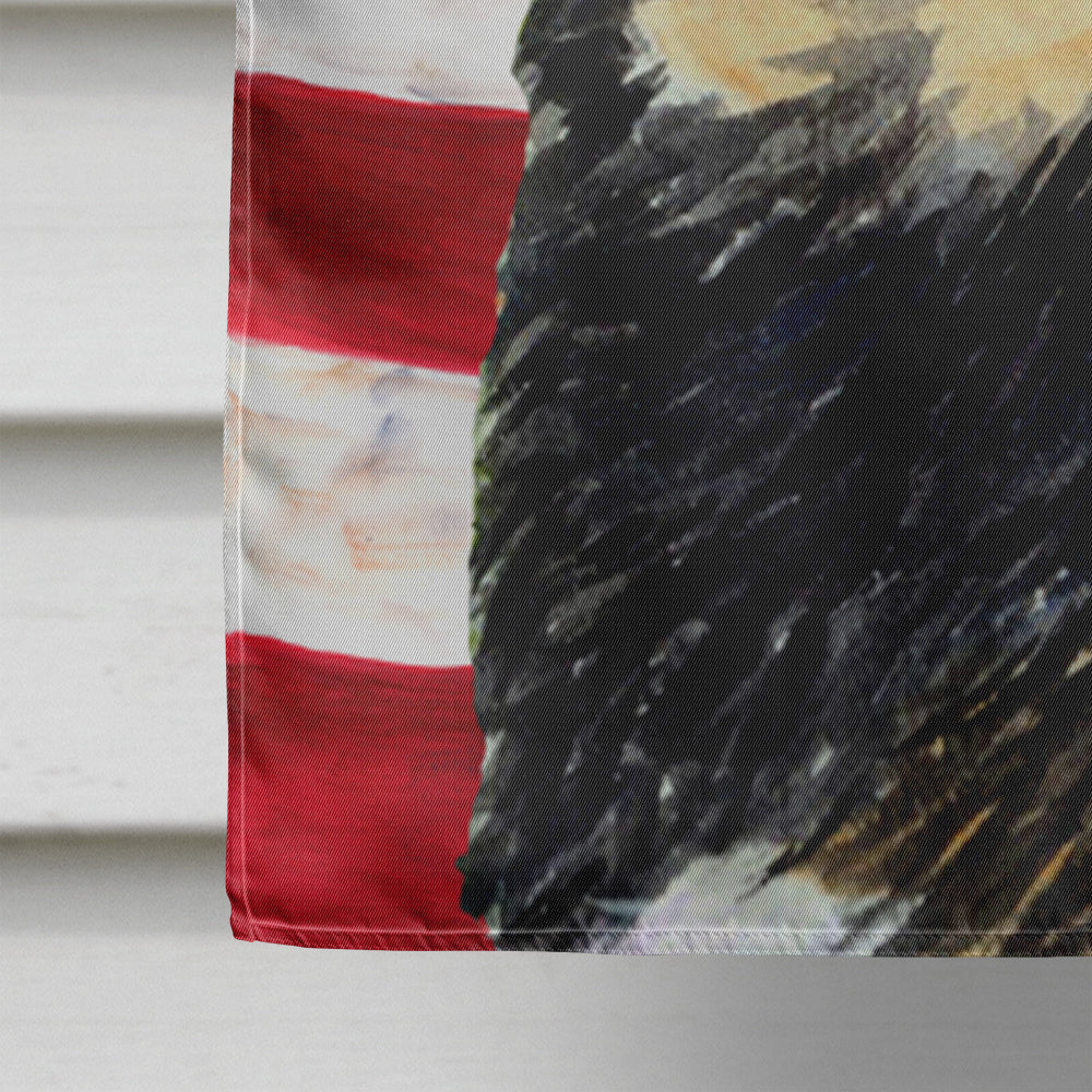 USA American Flag with Tibetan Mastiff Flag Canvas House Size  the-store.com.