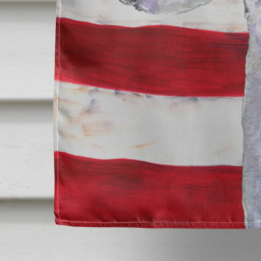 USA American Flag with Bedlington Terrier Flag Canvas House Size  the-store.com.