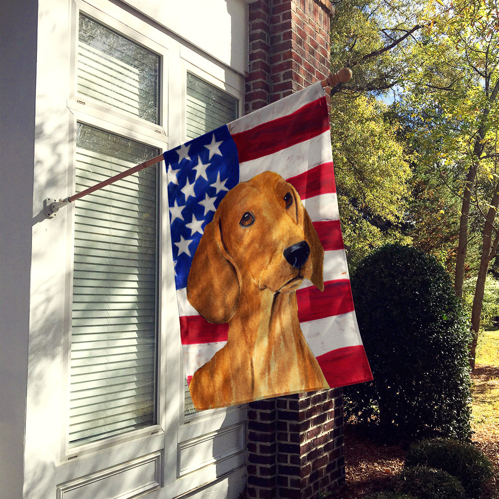 USA American Flag with Dachshund Flag Canvas House Size  the-store.com.