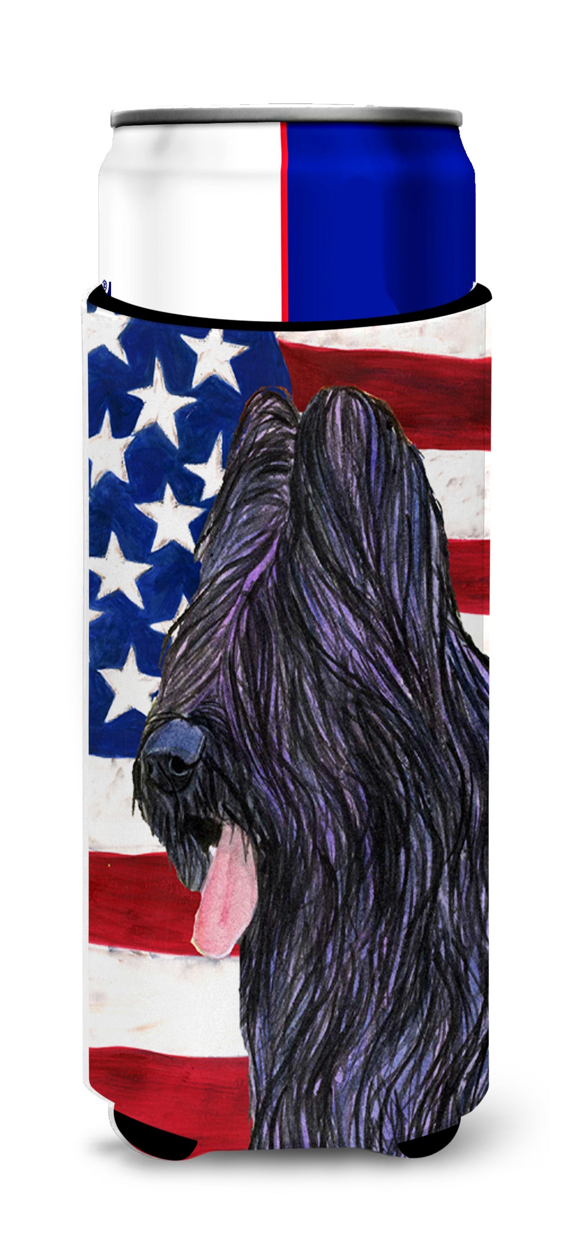 USA American Flag with Briard Ultra Beverage Insulators for slim cans SS4052MUK.