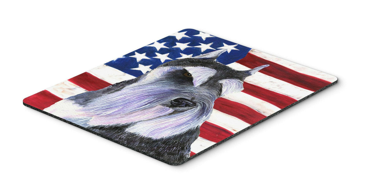 USA American Flag with Schnauzer Mouse Pad, Hot Pad or Trivet by Caroline&#39;s Treasures