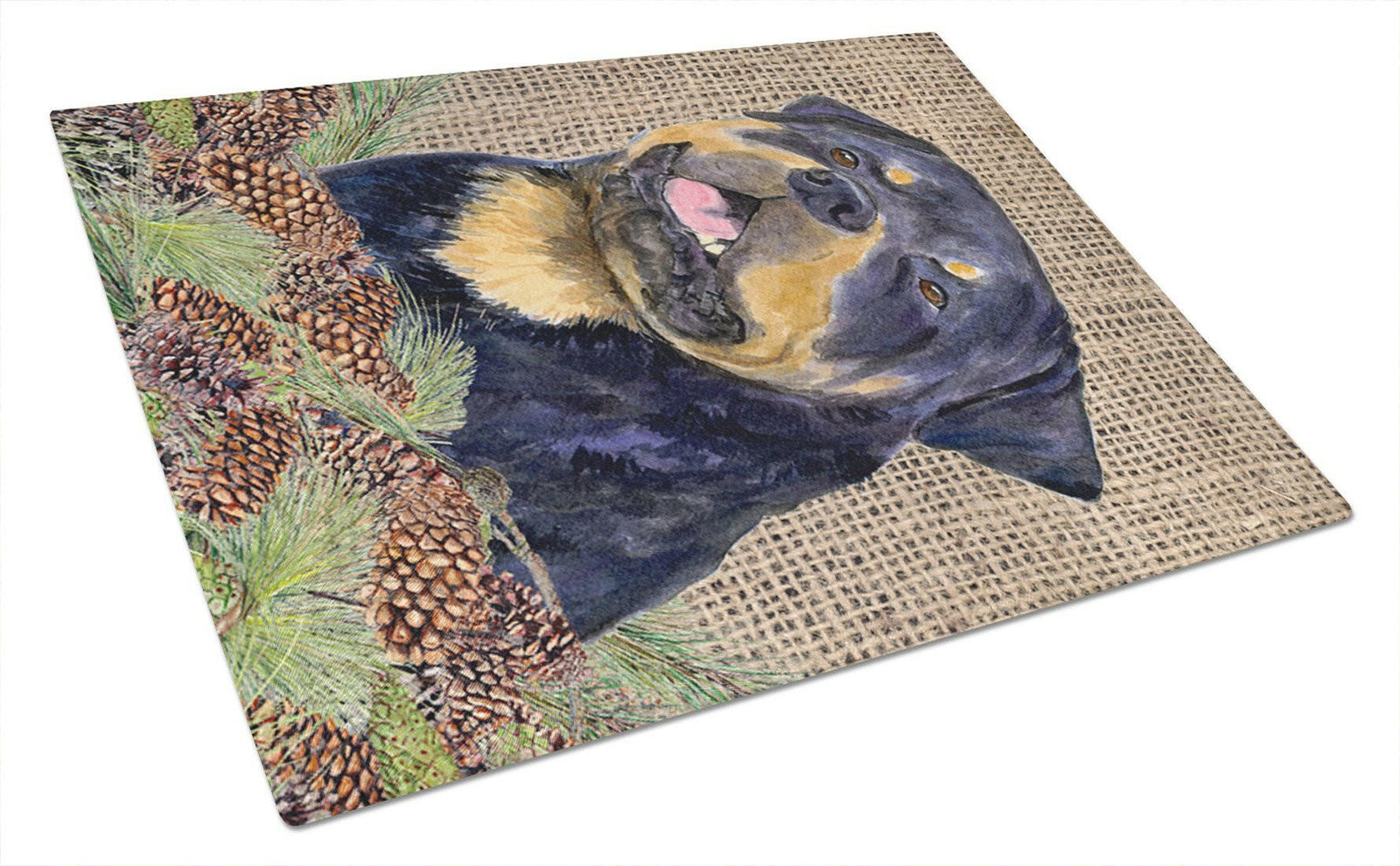 Rottweiler Glass Cutting Board Large by Caroline's Treasures