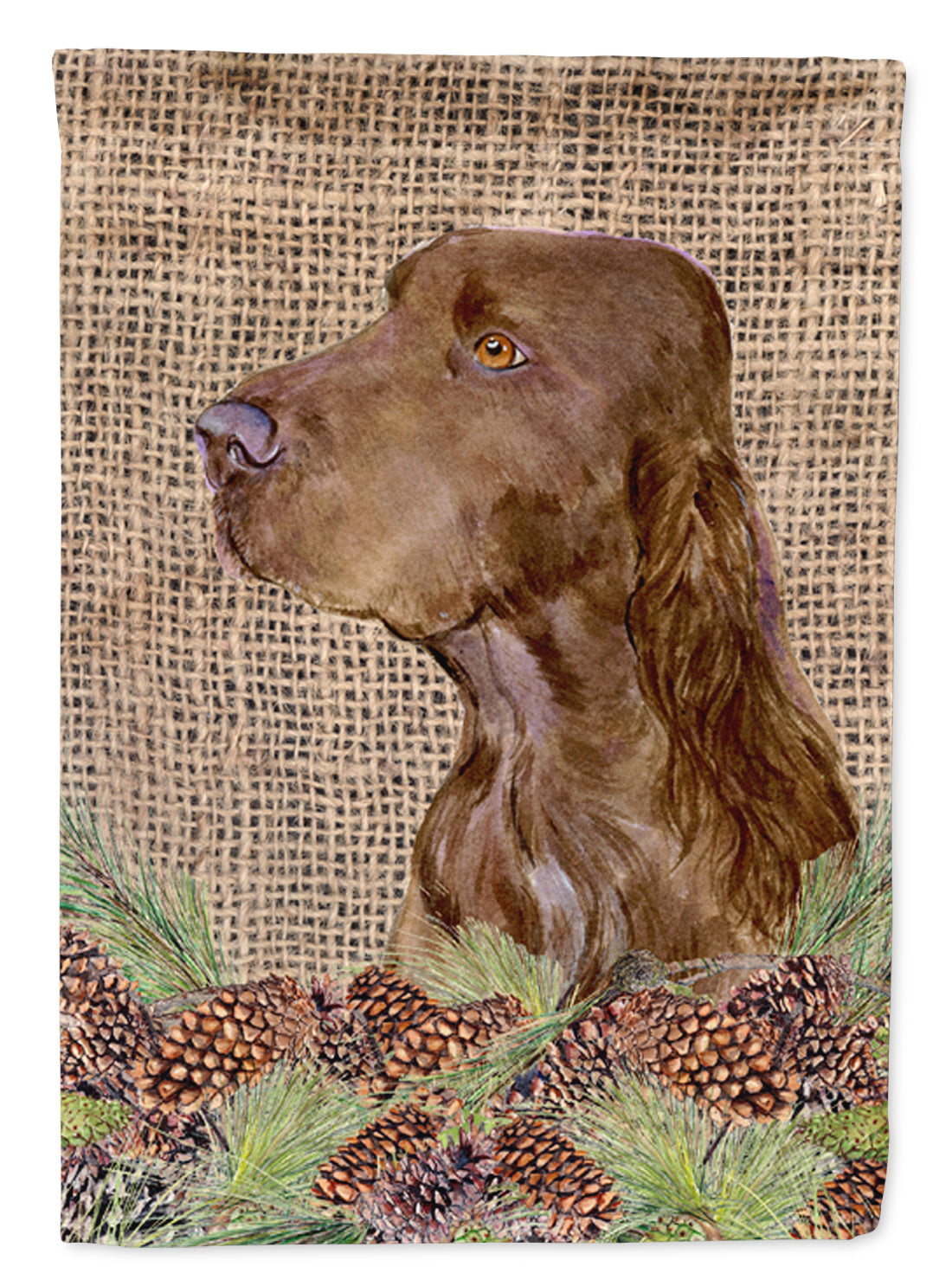 Field Spaniel Flag Canvas House Size  the-store.com.