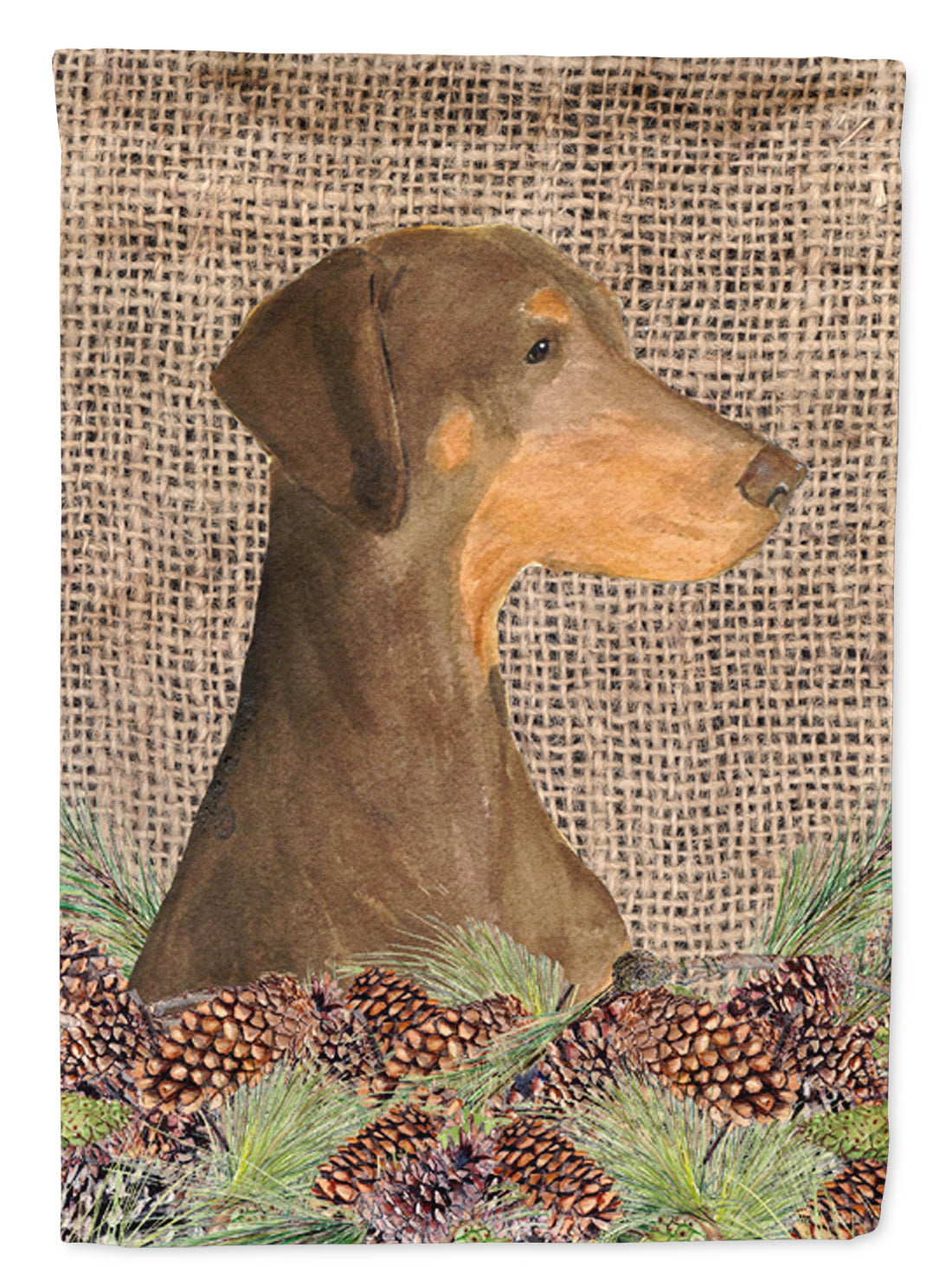 Doberman Flag Canvas House Size  the-store.com.