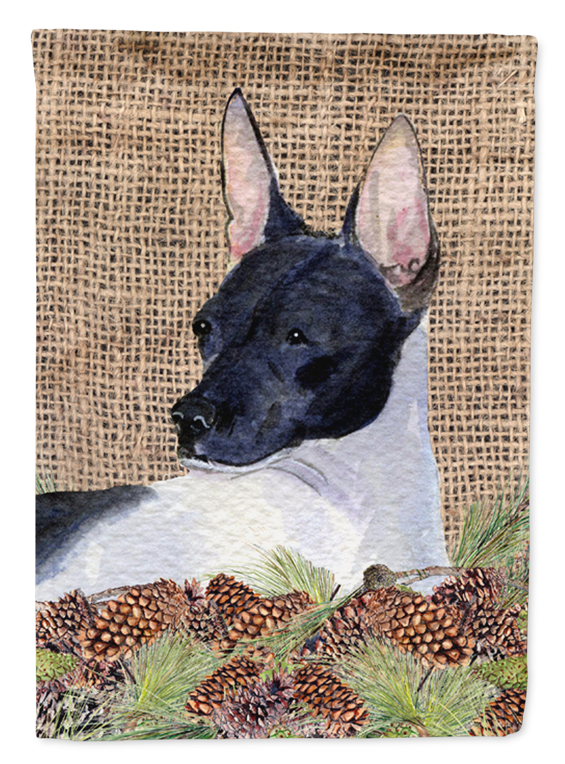 Rat Terrier Flag Garden Size.