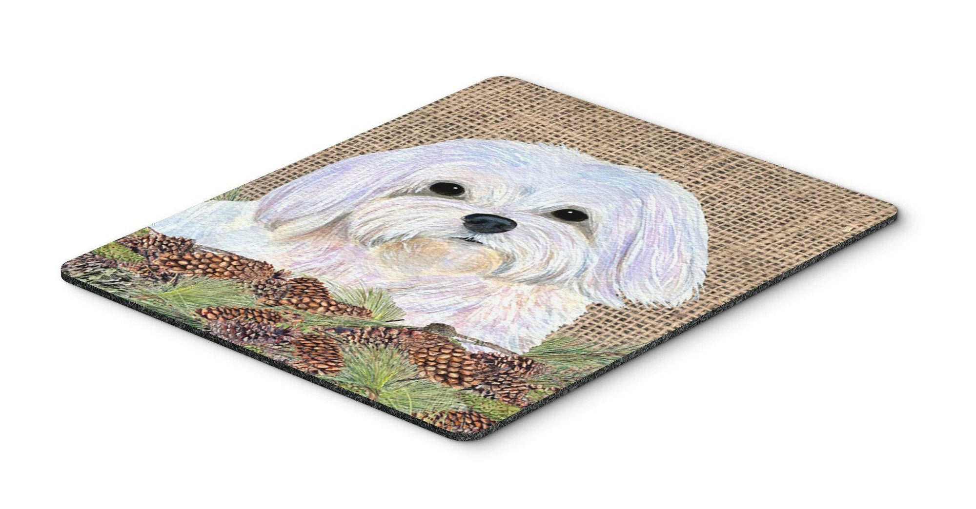 Maltese Mouse Pad, Hot Pad or Trivet by Caroline's Treasures