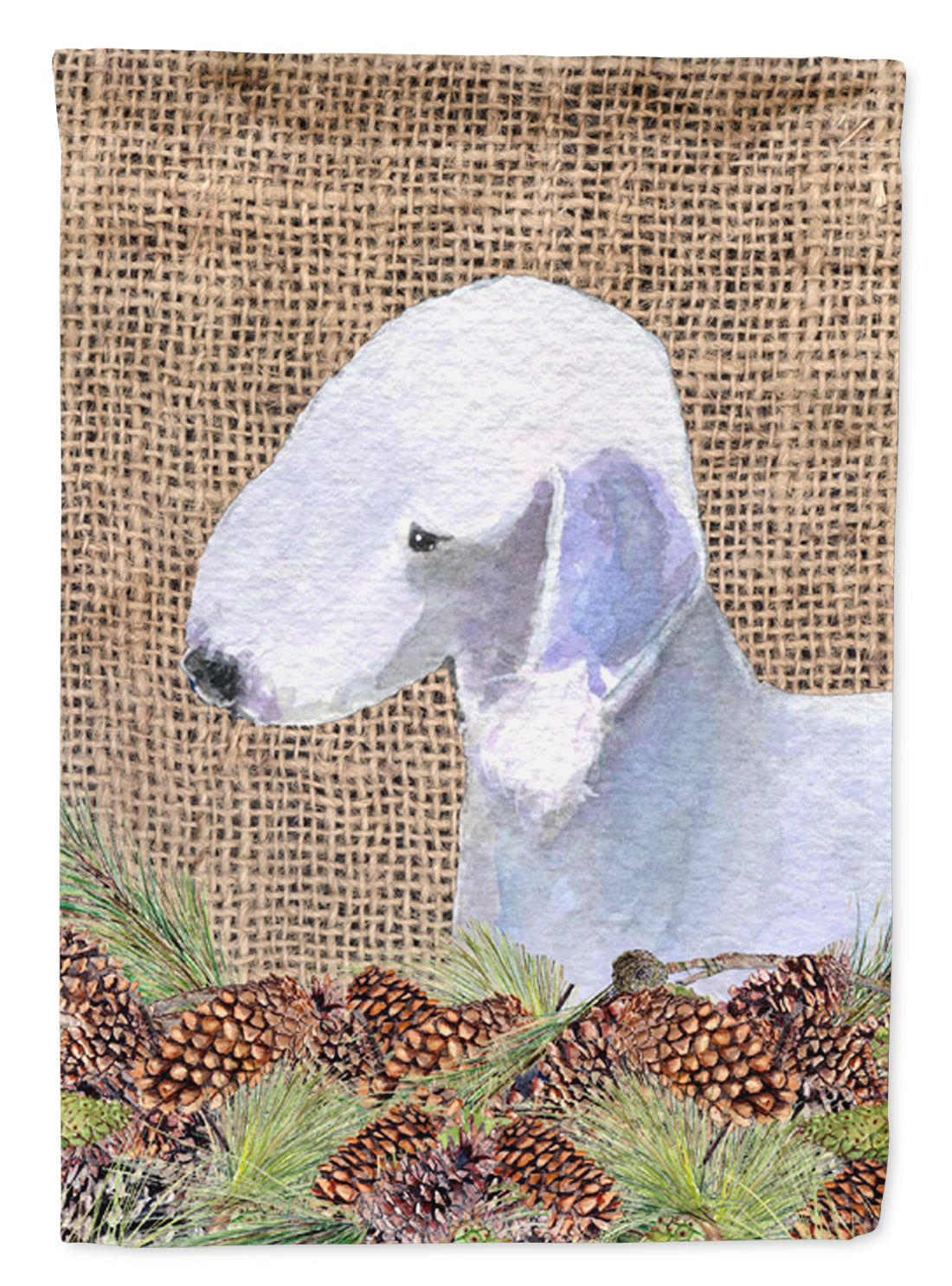 Bedlington Terrier Flag Canvas House Size  the-store.com.